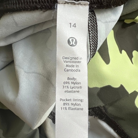 Lululemon Swift Speed High-Rise Crop 21" Heritage 365 Camo Crispin Green Multi - Picture 2 of 4